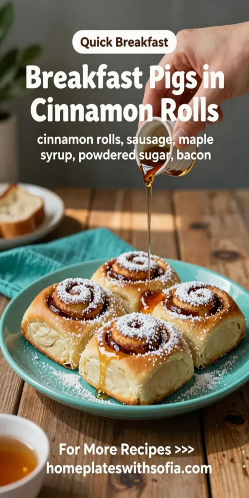 Breakfast Pigs in Cinnamon Rolls