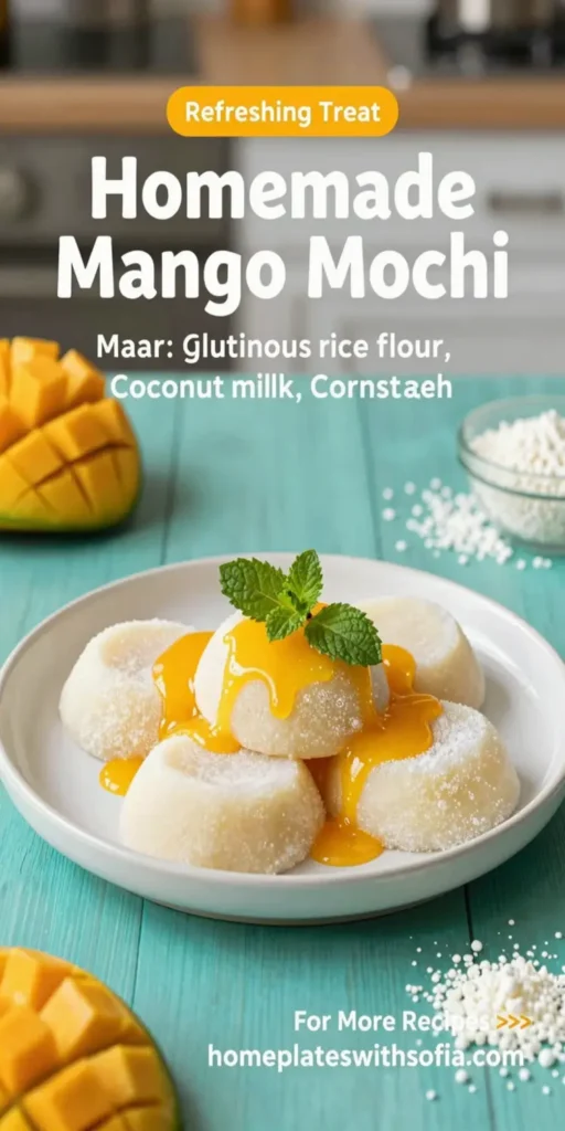 Homemade Mango Mochi