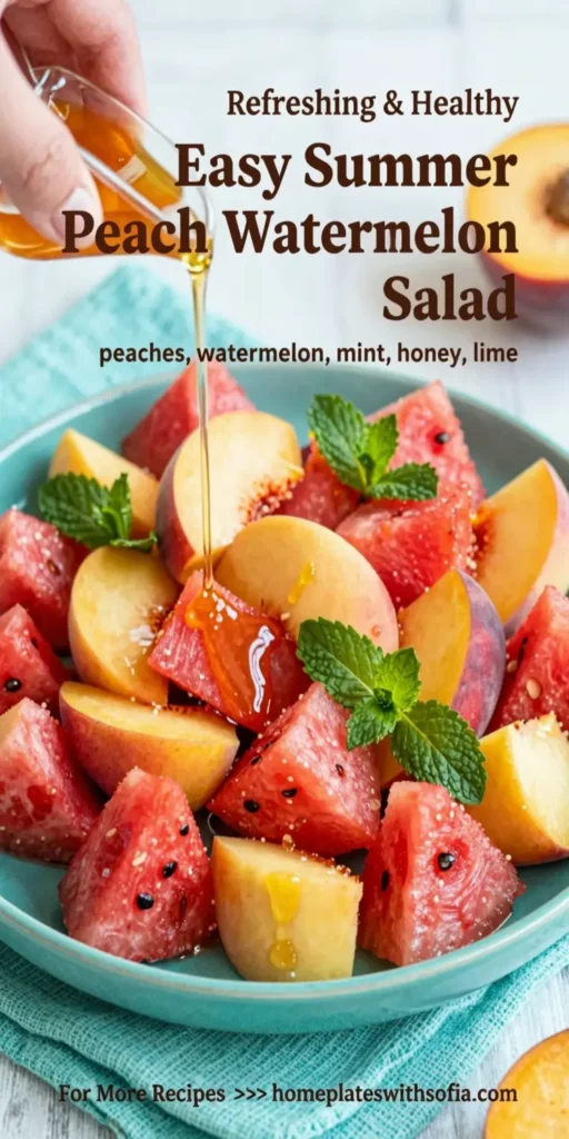 Easy Summer Peach Watermelon Salad