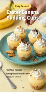 Easter Banana Pudding Cups