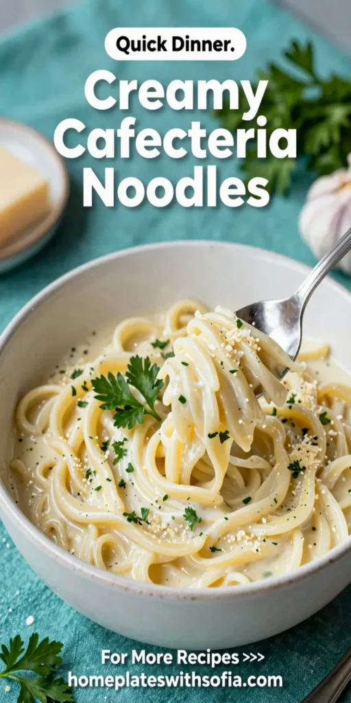 Creamy Cafeteria Noodles