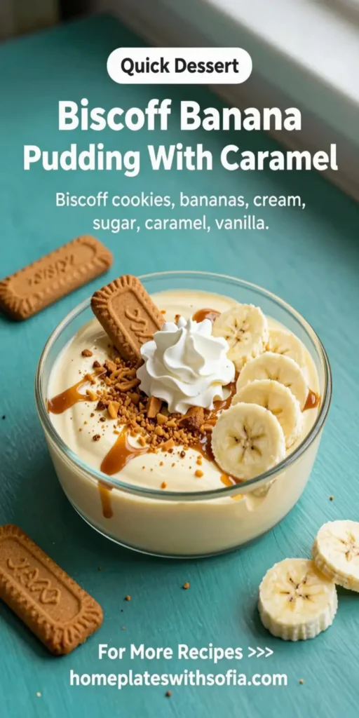 Biscoff Banana Pudding With Caramel Cookie Flavor