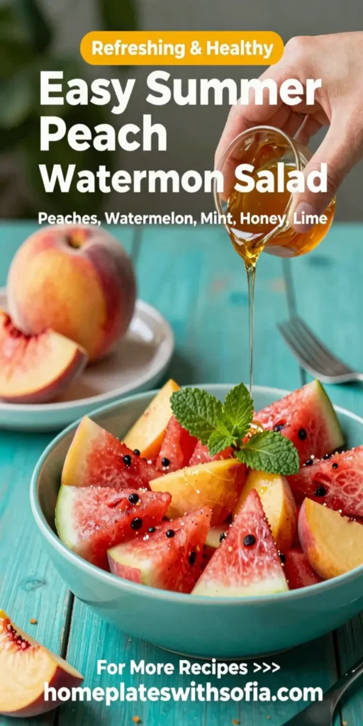 Easy Summer Peach Watermelon Salad