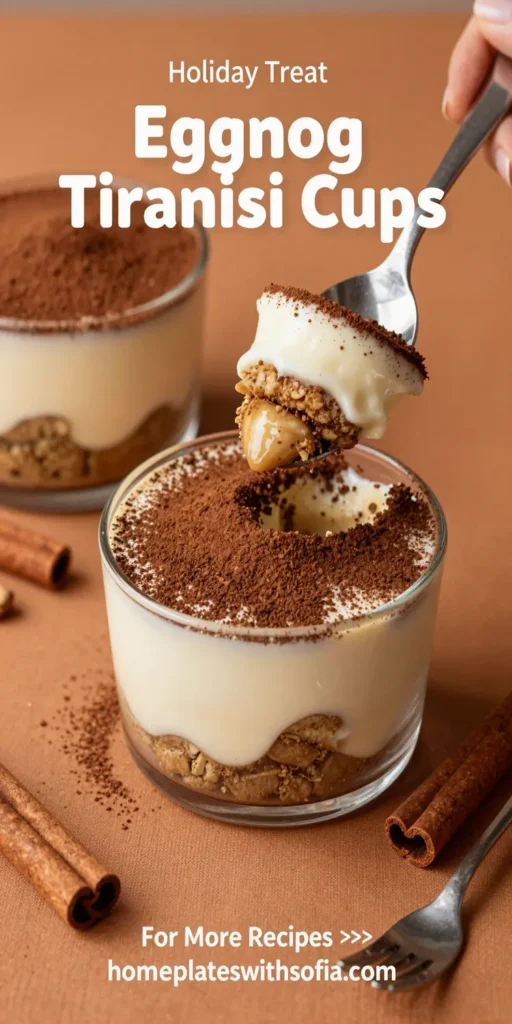 Eggnog Tiramisu Cups