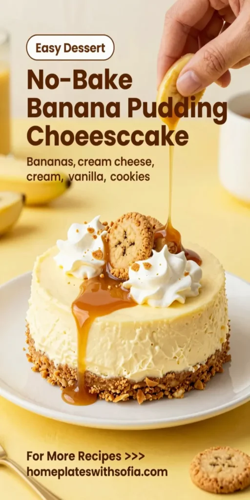 No-Bake Banana Pudding Cheesecake