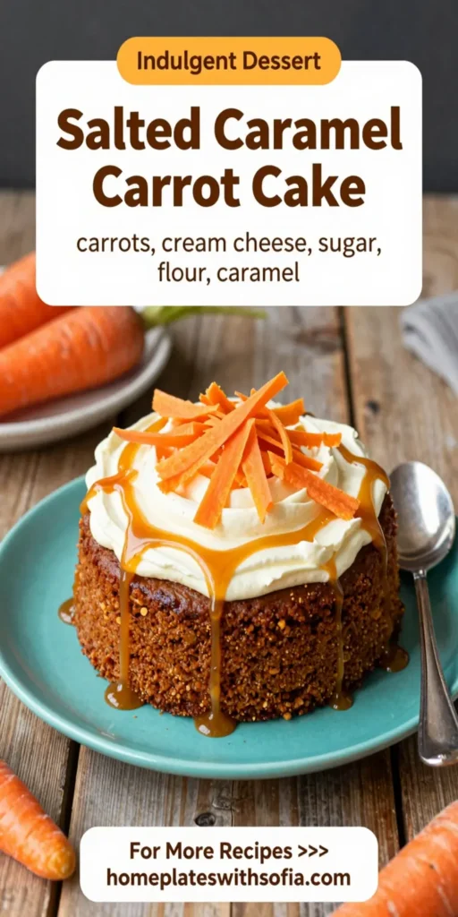 Salted Caramel Carrot Cake with Cream Cheese Frosting