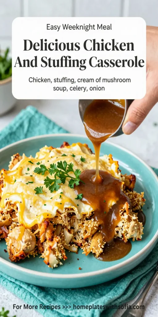 Delicious Chicken And Stuffing Casserole