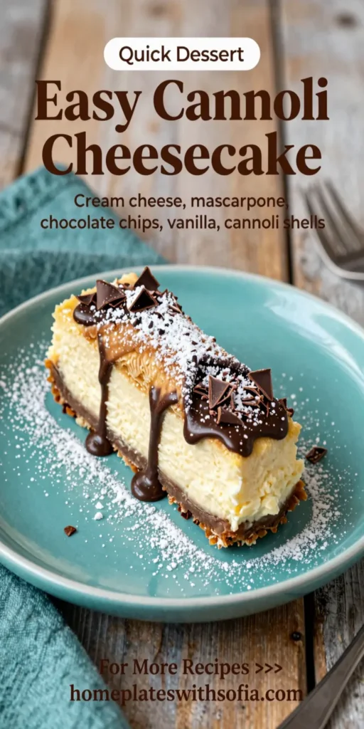 Easy Cannoli Cheesecake