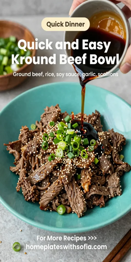 Quick and Easy Korean Ground Beef Bowl