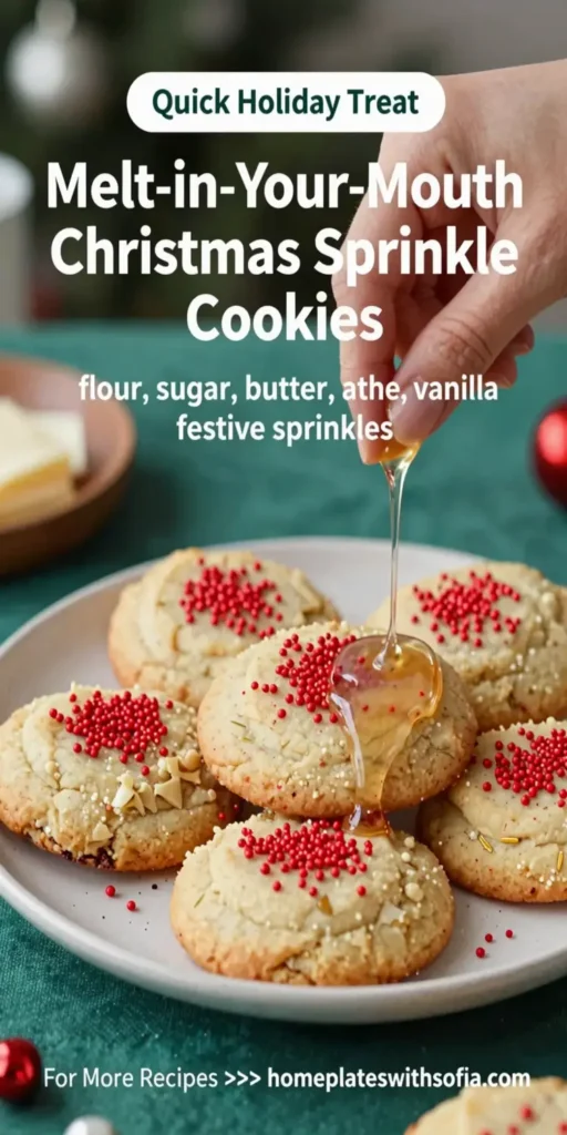 Melt-in-Your-Mouth Christmas Sprinkle Cookies