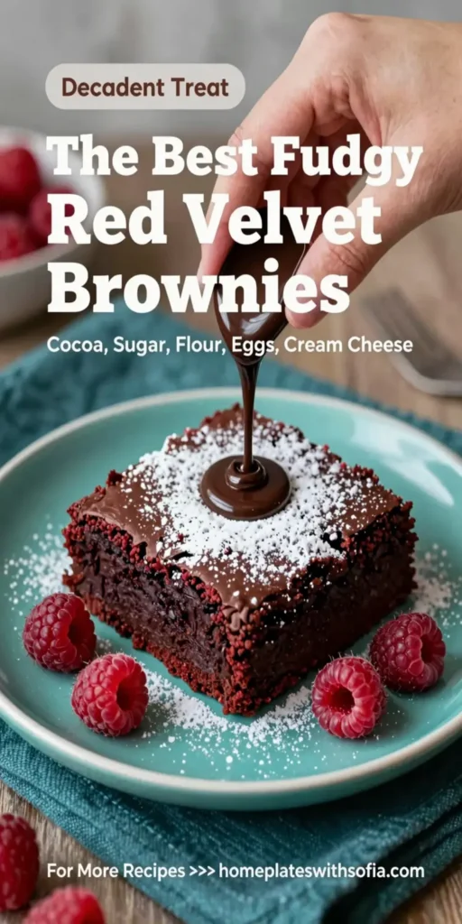 The Best Fudgy Red Velvet Brownies