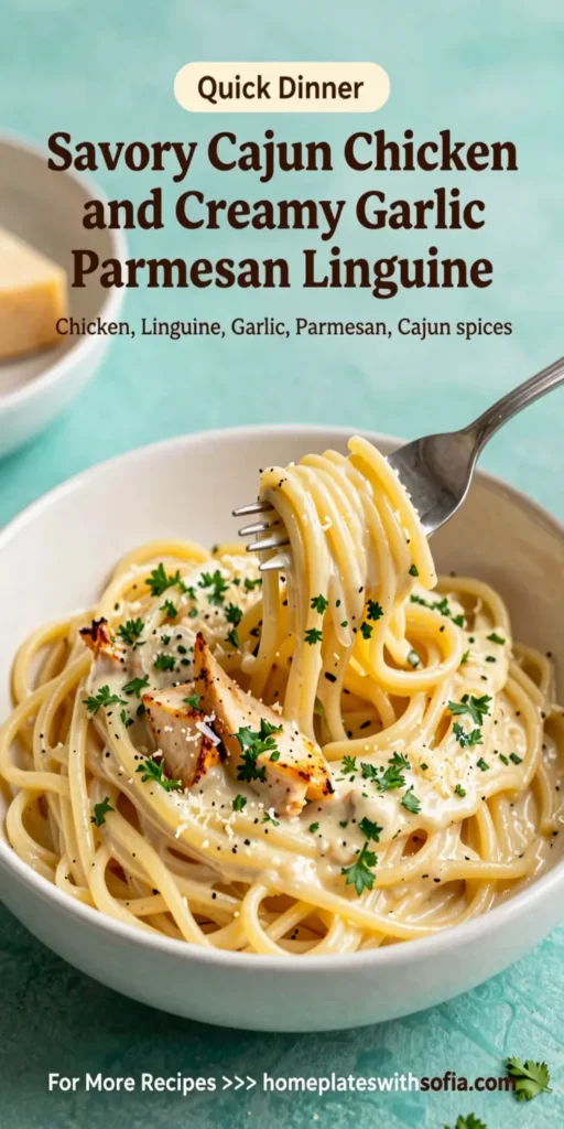 Savory Cajun Chicken and Creamy Garlic Parmesan Linguine