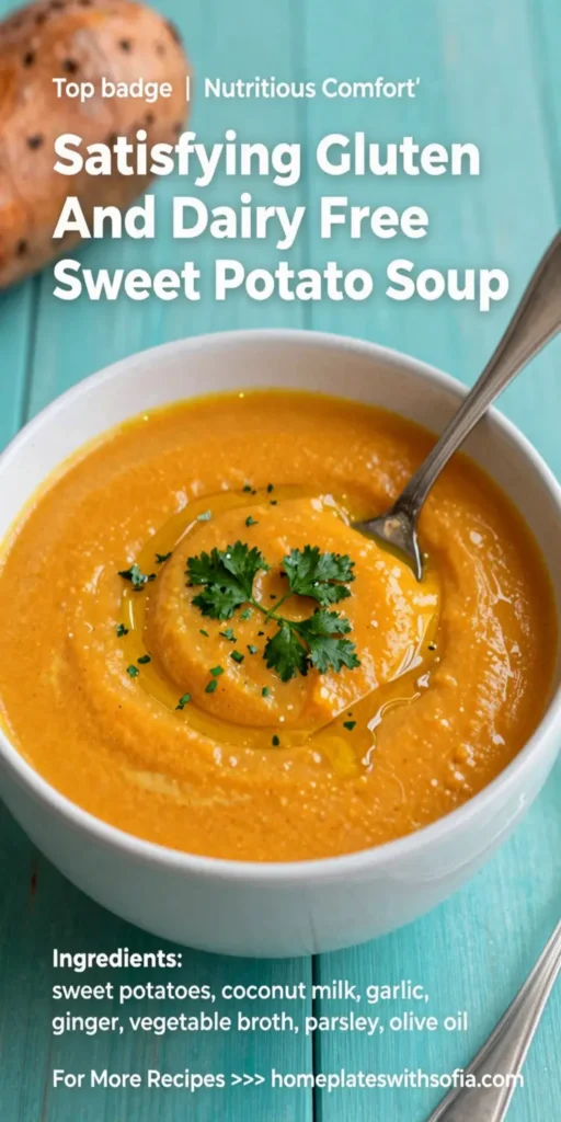 Satisfying Gluten And Dairy Free Sweet Potato Soup