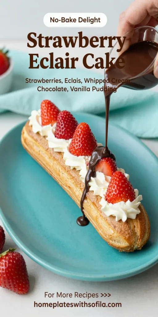 Strawberry Eclair Cake