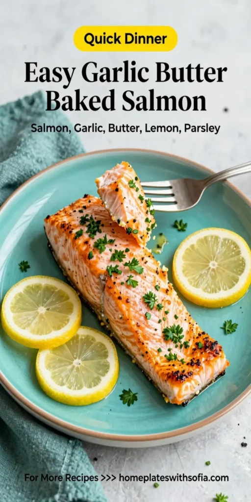 Easy Garlic Butter Baked Salmon