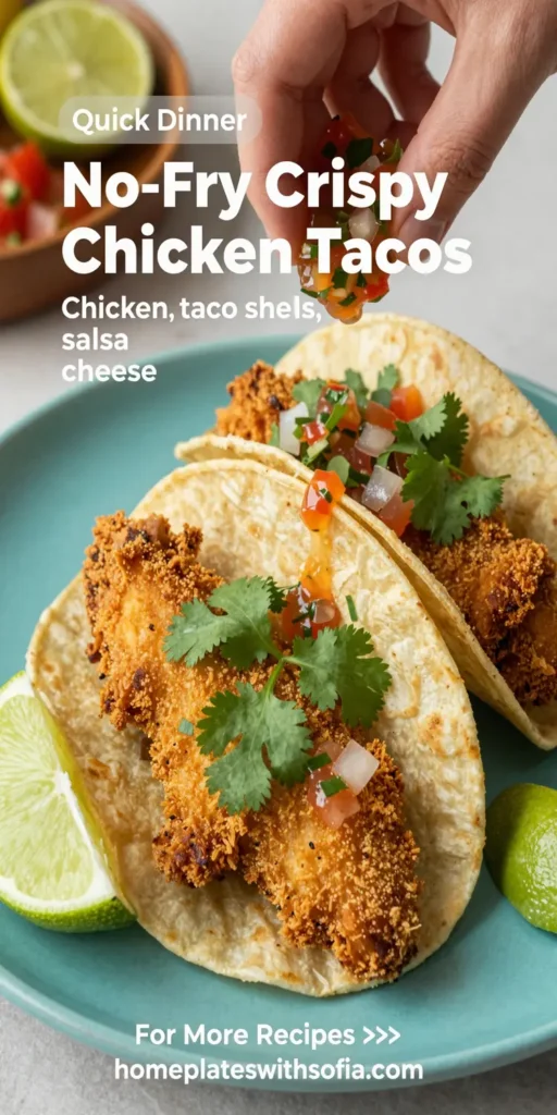 No-Fry Crispy Baked Chicken Tacos