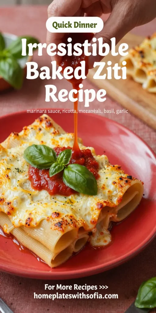 Irresistible Easy Baked Ziti Recipe