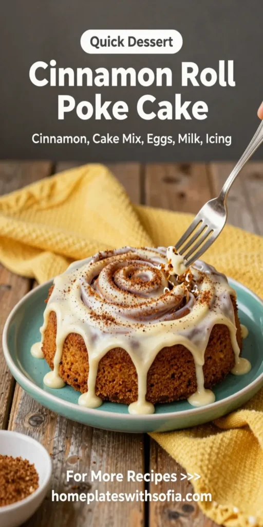Cinnamon Roll Poke Cake