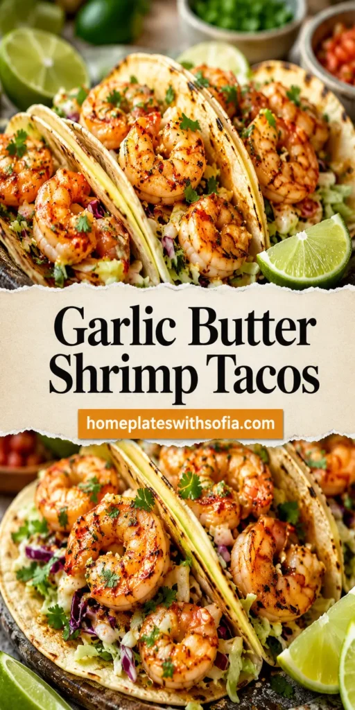 Garlic Butter Shrimp Tacos for Summer Lunch
