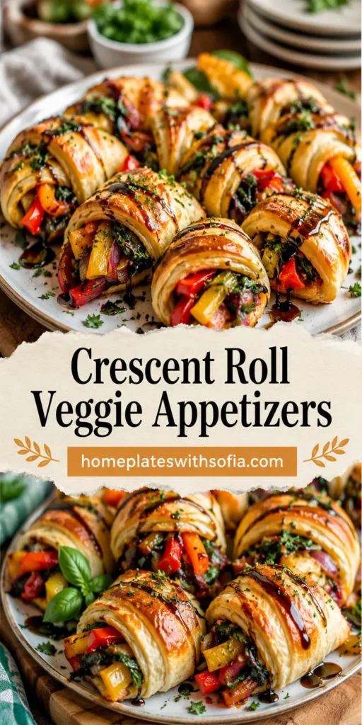 Crescent Roll Veggie Appetizers for Party Table