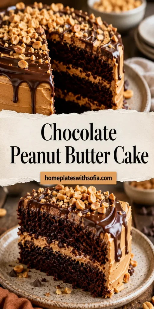 Chocolate Peanut Butter Cake for Birthday Dessert