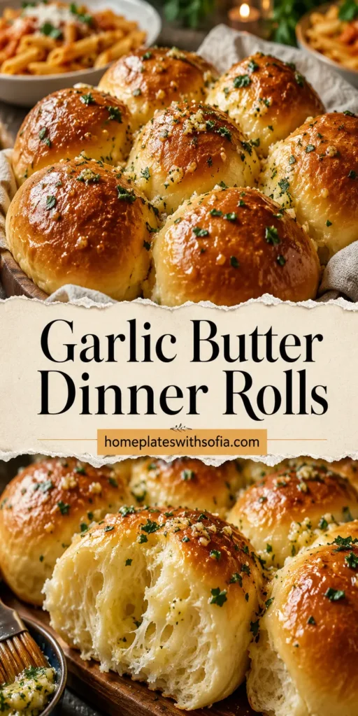 Soft Garlic Butter Dinner Rolls for Pasta Night