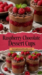 Raspberry Chocolate Dessert Cups for Summer Parties