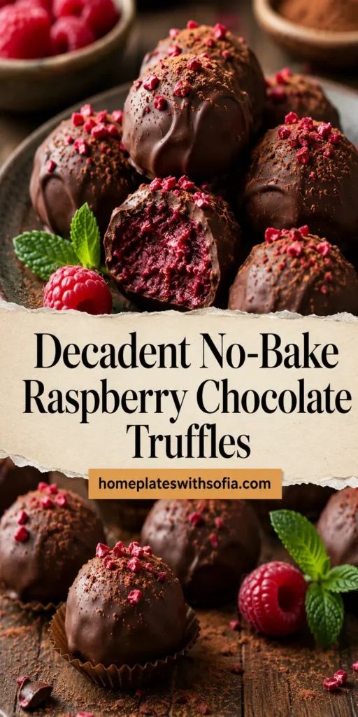 No-Bake Raspberry Chocolate Truffles