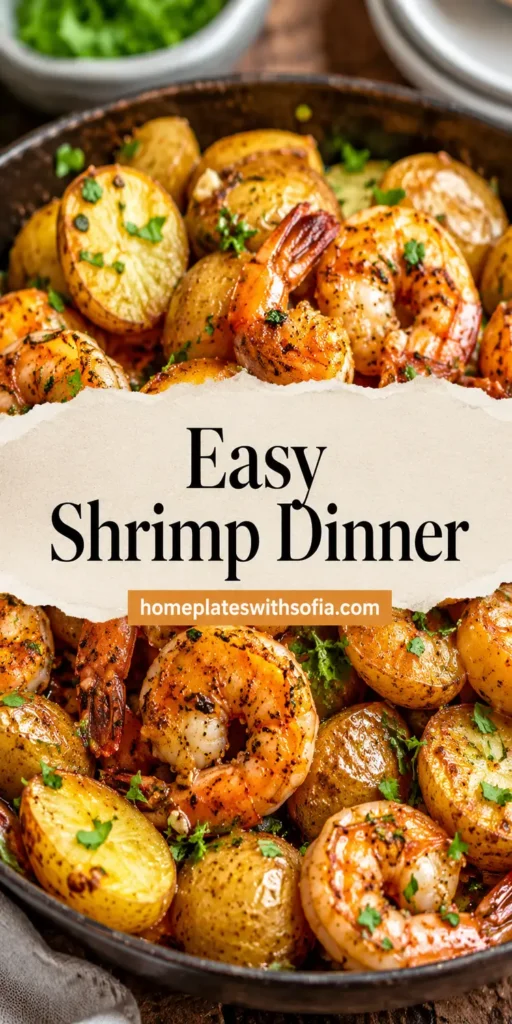 Easy Shrimp Dinner with Baby Potatoes