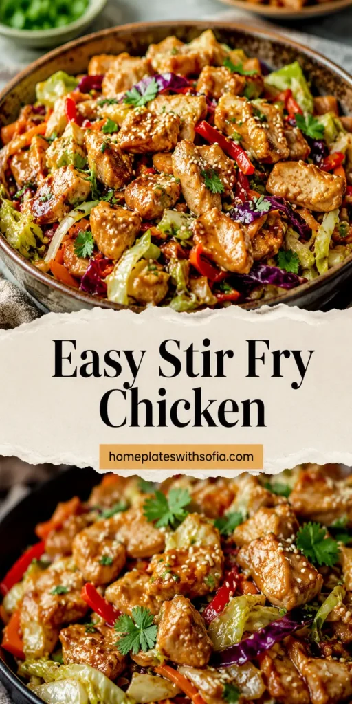 Easy Stir Fry Chicken with Crunchy Cabbage