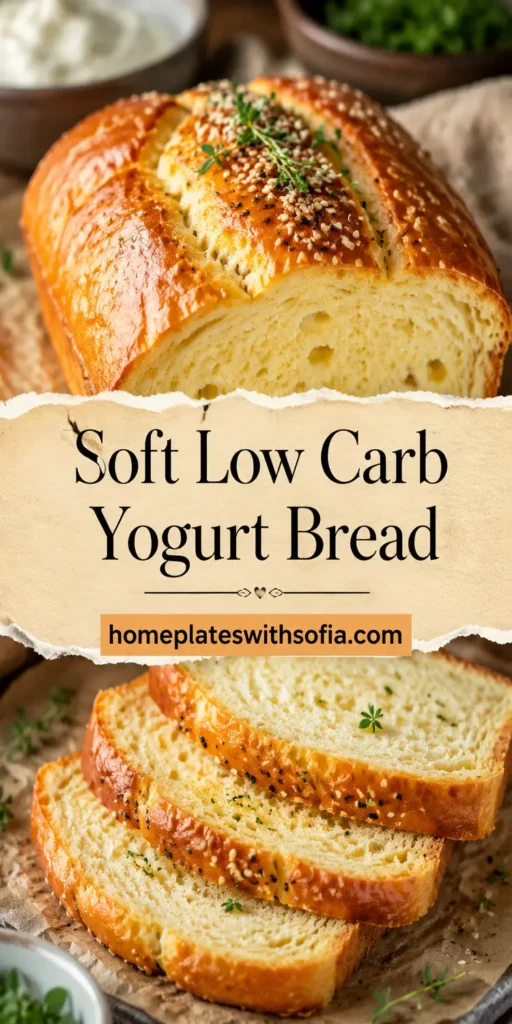 Soft Low Carb Yogurt Bread with No Flour