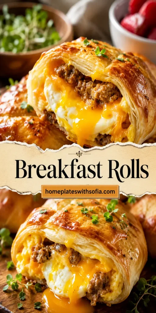 Breakfast Rolls with Sausage, Egg, and Cheese