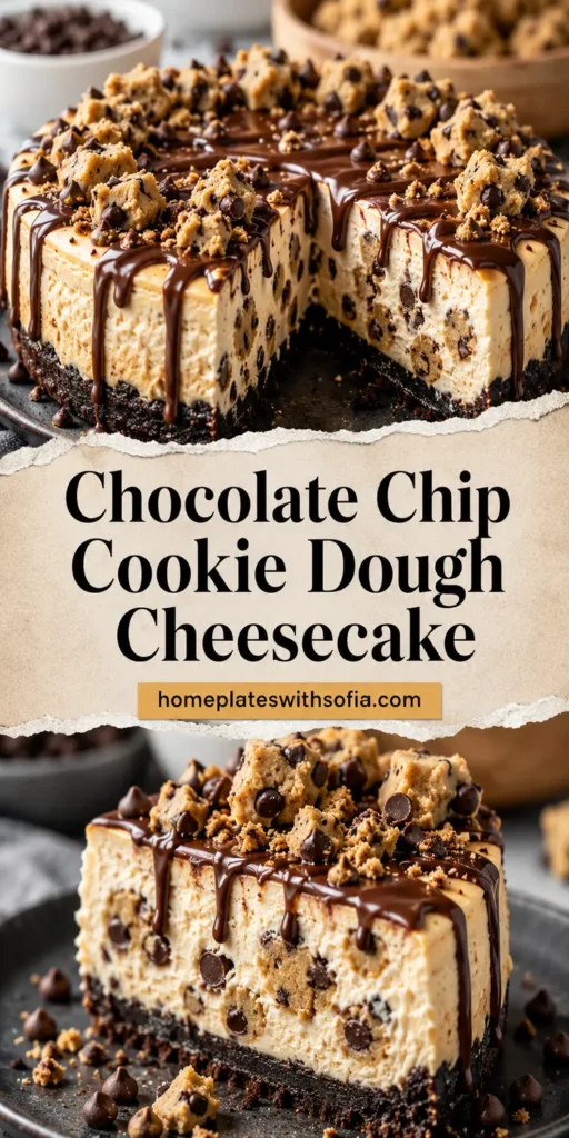 Chocolate Chip Cookie Dough Cheesecake