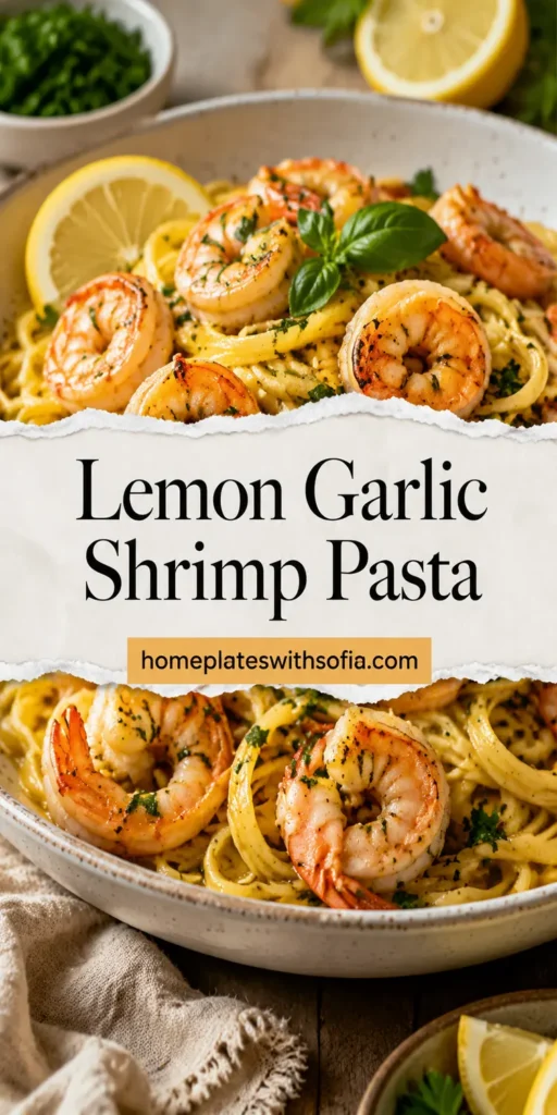 Lemon Garlic Shrimp Pasta for Summer Dinner