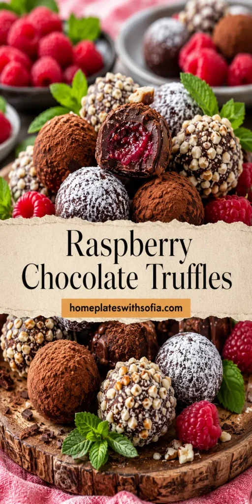 Raspberry Chocolate Truffles for Summer Parties