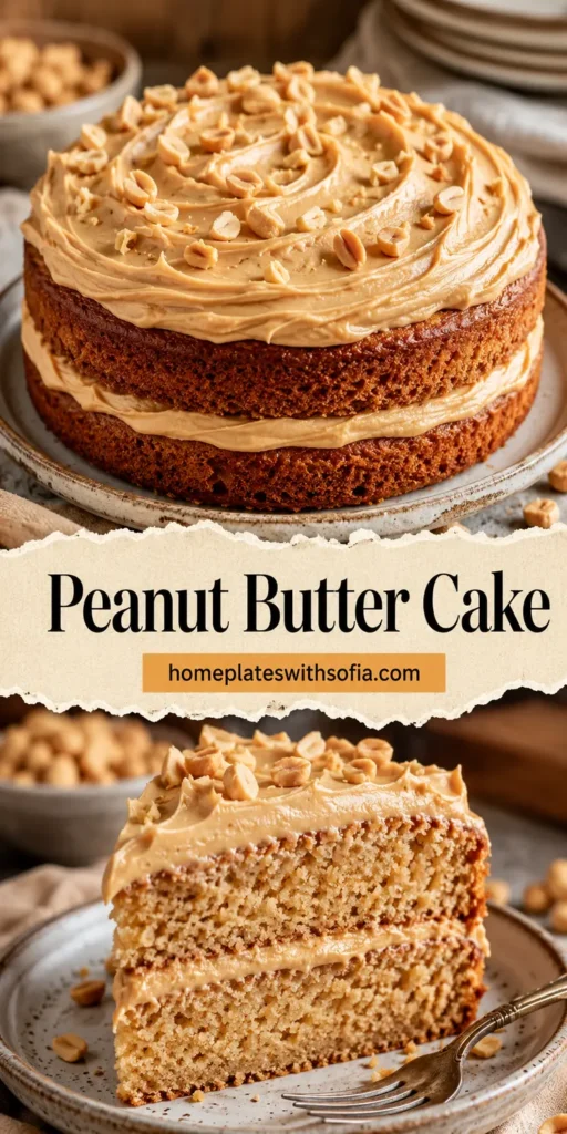 Peanut Butter Cake with Creamy Frosting