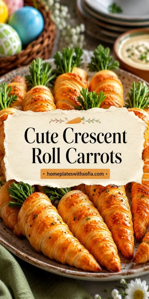 Cute Crescent Roll Carrots for Easter Brunch