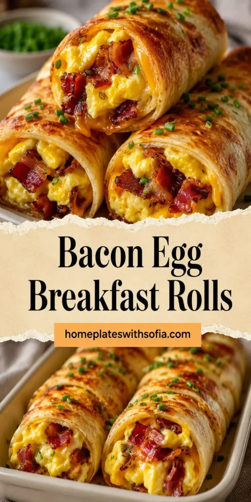Bacon Egg Breakfast Rolls for Meal Prep