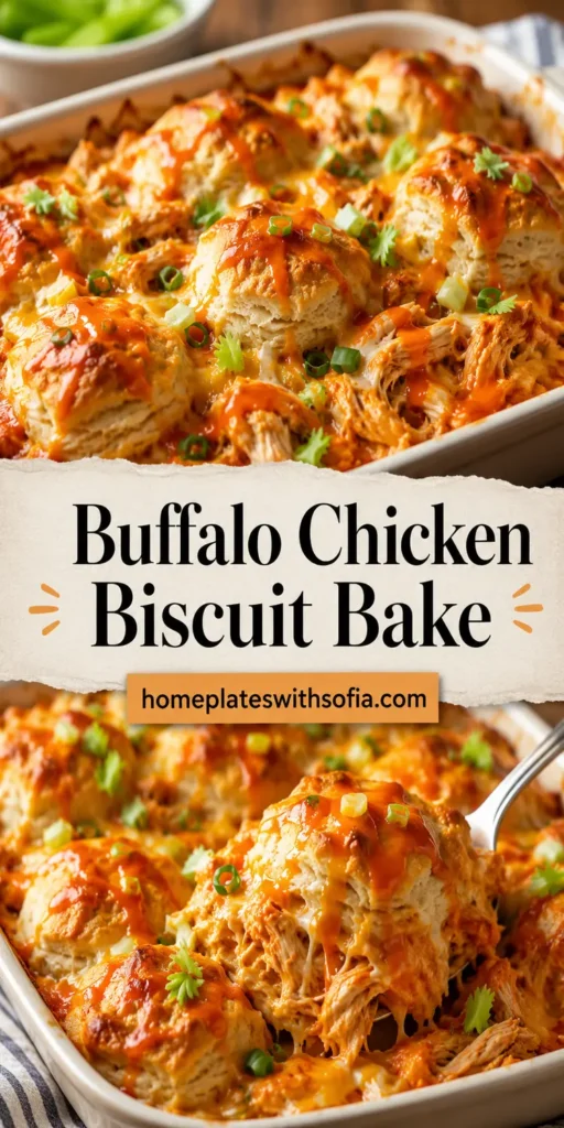 Buffalo Chicken Biscuit Bake for Game Day