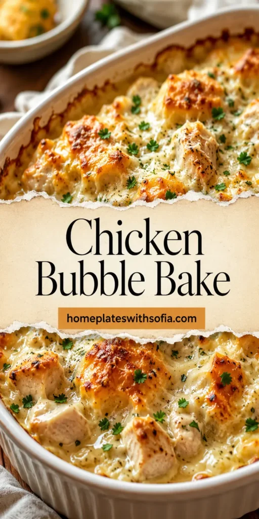 Easy Chicken Bubble Bake with Creamy Sauce