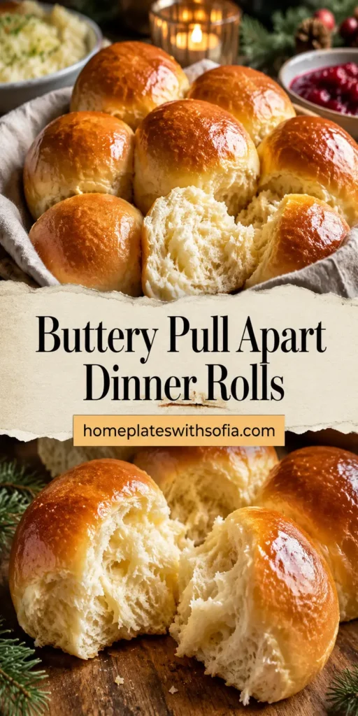 Buttery Pull Apart Dinner Rolls for Holidays