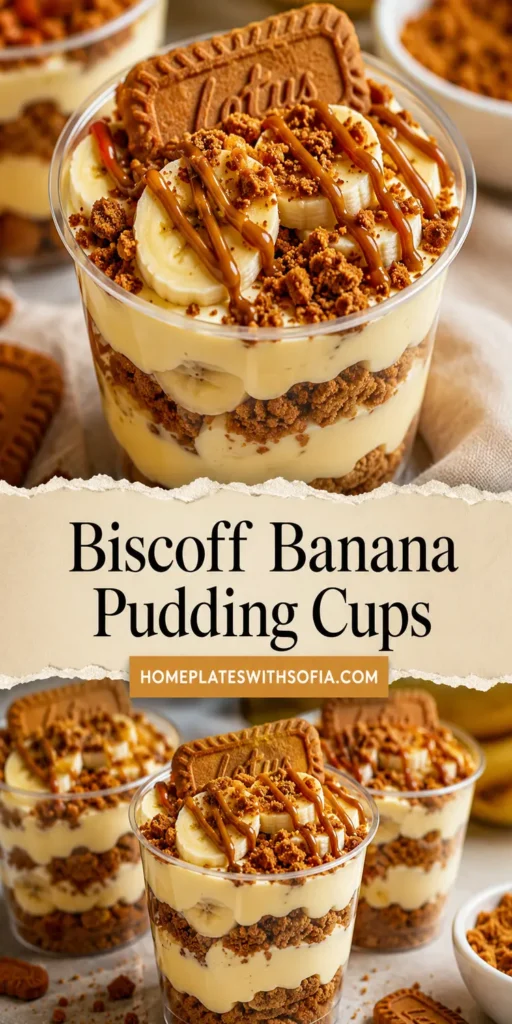Biscoff Banana Pudding Cups for Party Dessert