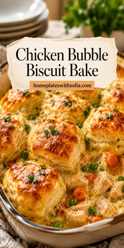 Chicken Bubble Biscuit Bake for Family Dinner