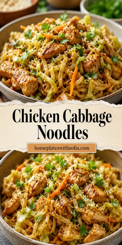 Chicken Cabbage Noodles for Quick Dinner
