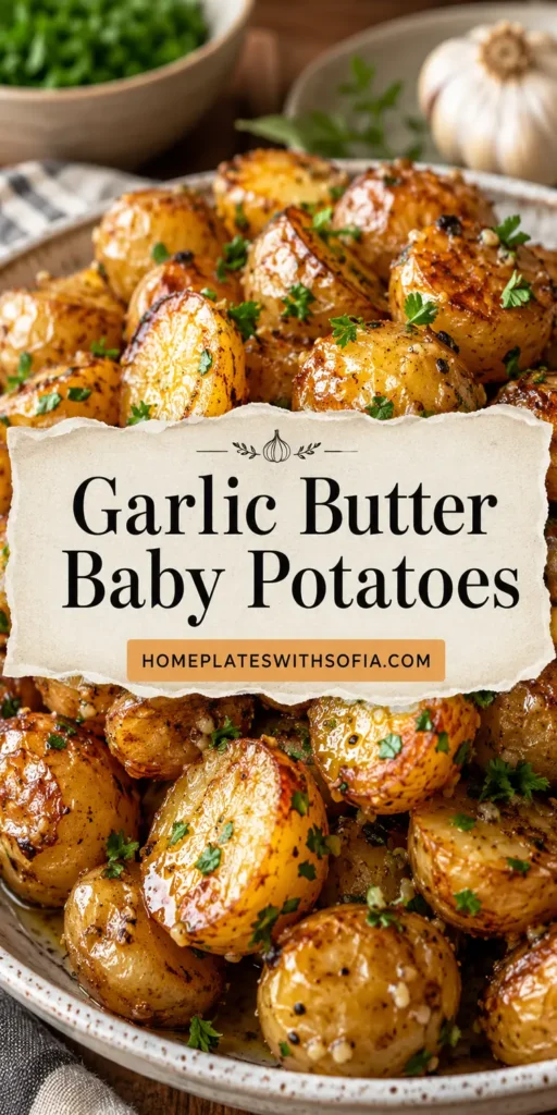 Garlic Butter Baby Potatoes for Dinner Side