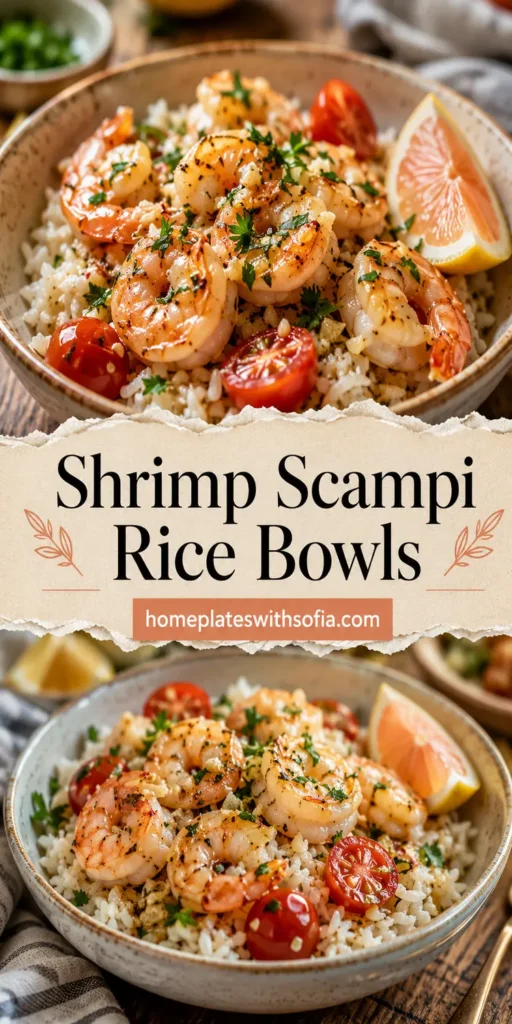 Shrimp Scampi Rice Bowls for Quick Dinner