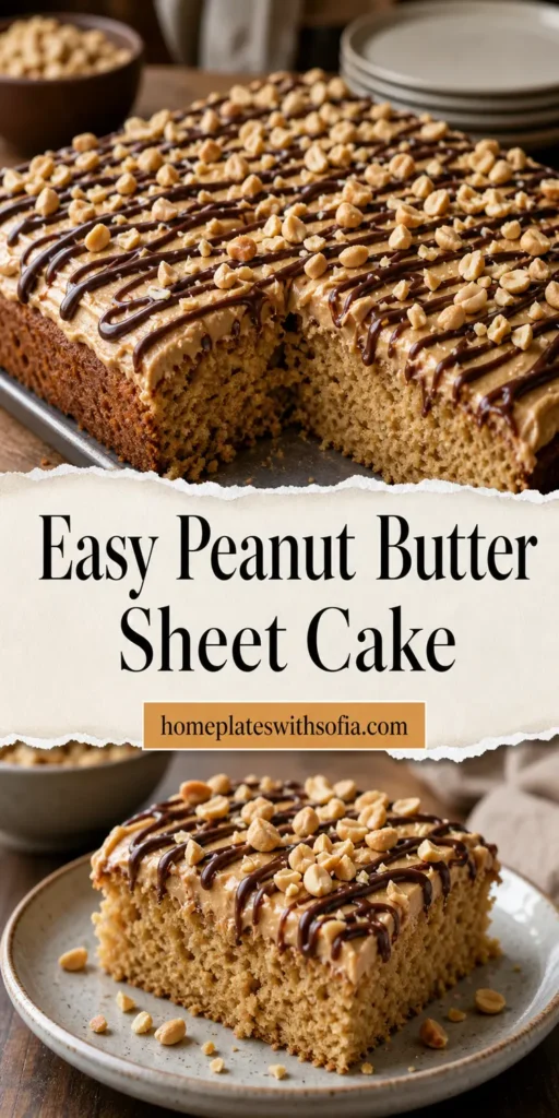 Easy Peanut Butter Sheet Cake for Family Parties