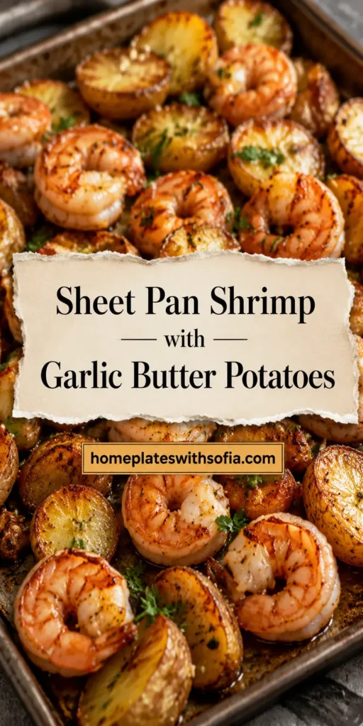 Sheet Pan Shrimp with Garlic Butter Potatoes