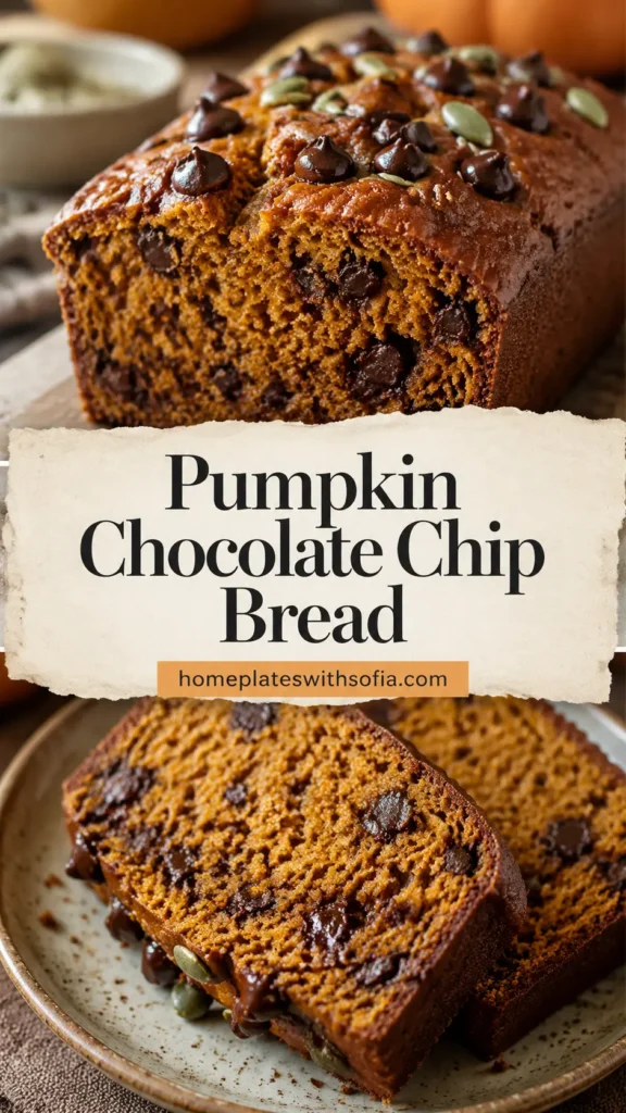 Pumpkin Chocolate Chip Bread for Coffee Time