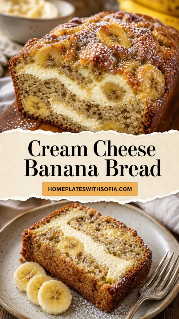 Cream Cheese Banana Bread for Breakfast
